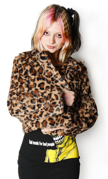 Leopard Faux Fur (Long) Coat Jacket - Vera's Eyecandy