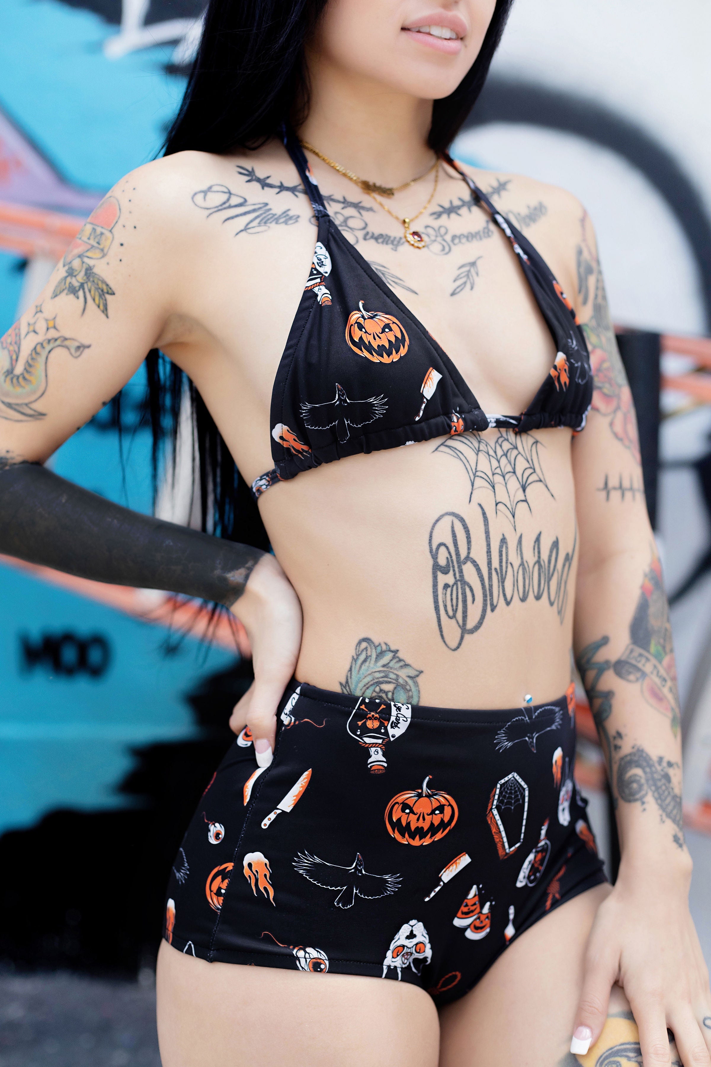 Halloween High- Waisted Bikini Set - Vera's Eyecandy