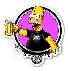 Adesivi Rock & Roll Homer Custom